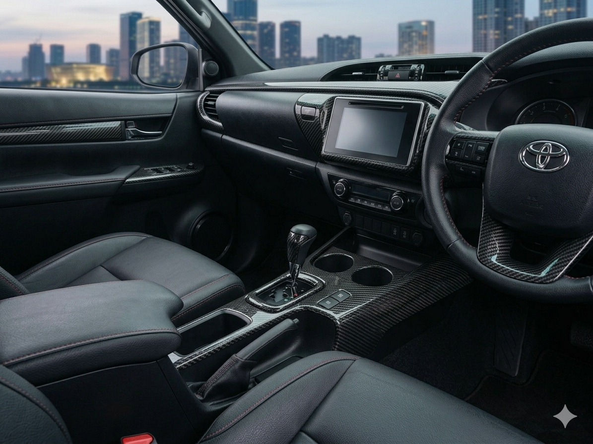 REVO HILUX INTERIOR UPGRADE (7 PIECES) FIBRA CARBONO BM254 2