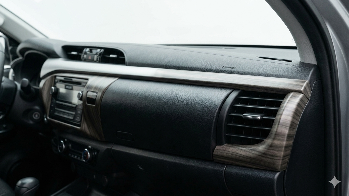 REVO HILUX INTERIOR UPGRADE (7 PIECES) MADERADO GRIS BM295 4