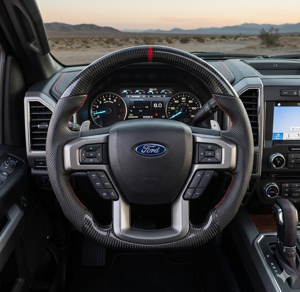 VOLANTE FORD150 FIBRA DE CARBONO 2021+ 3